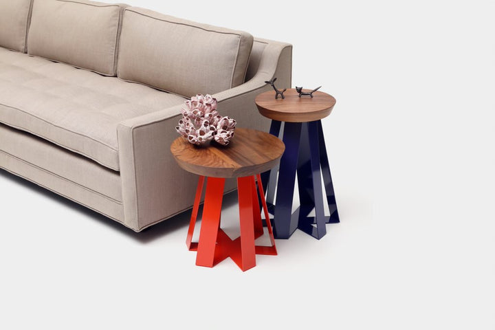 ARS Side Table - 16" - Artless - Stools + Benches + Ottomans - Oak Wood - Matte Black - HORNE