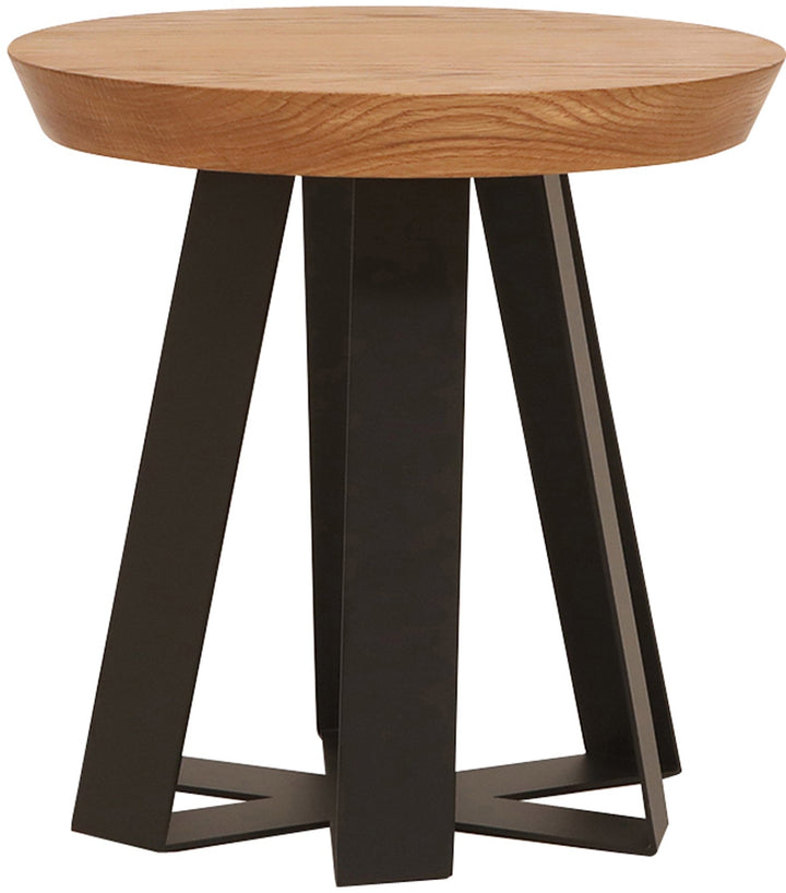 ARS Side Table - 16" - Artless - Stools + Benches + Ottomans - Oak Wood - Matte Black - HORNE