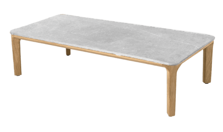Aspect Coffee Table - Rectangle - Cane Line - Outdoor Furniture - Fossil Grey Ceramic - HORNE
