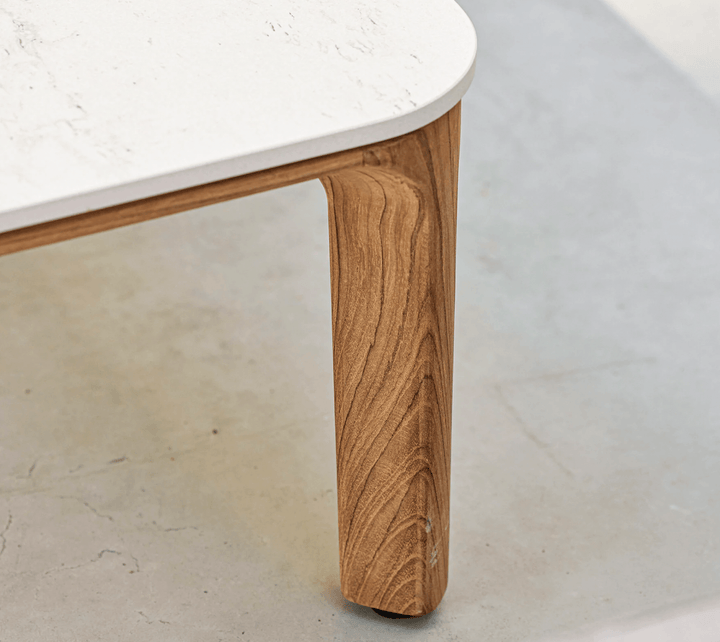 Aspect Coffee Table - Rectangle - Cane Line - Outdoor Furniture - Travertine Look Ceramic - HORNE
