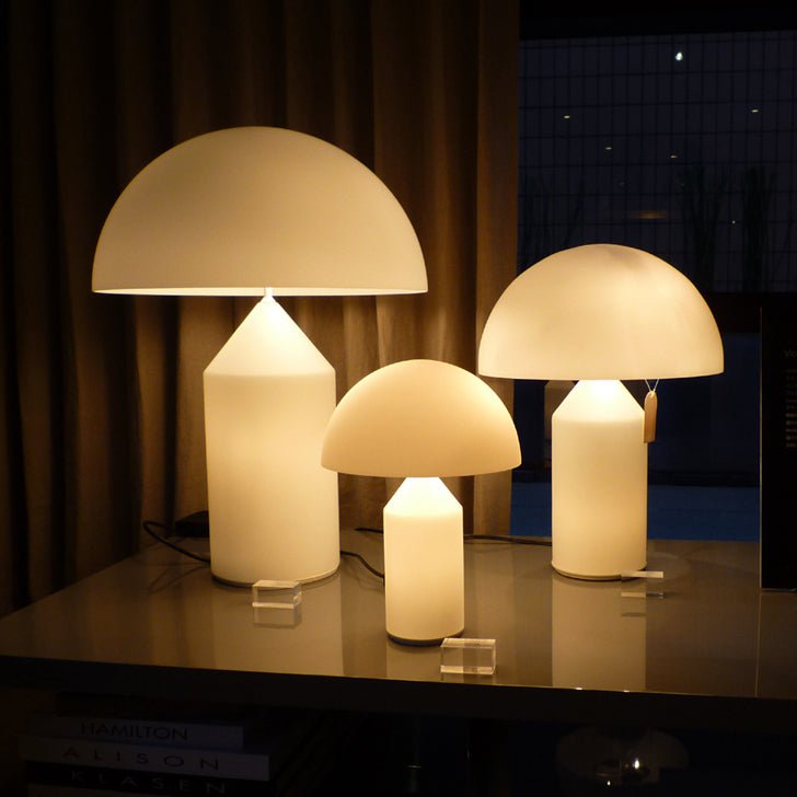 Atollo Glass Table Lamp - Oluce - Table + Task - Small - HORNE