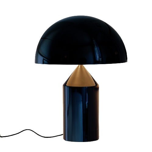 Atollo Metal Table Lamp - Oluce - Table + Task - Black - Small - HORNE