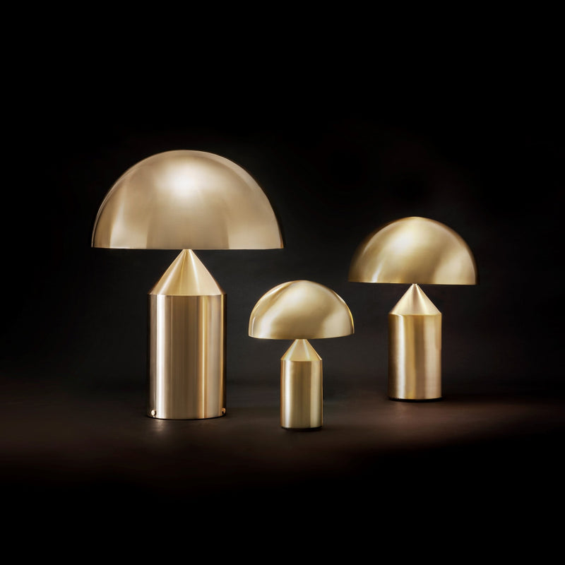 Atollo Metal Table Lamp - Oluce - Table + Task - Satin Bronze - Small - HORNE