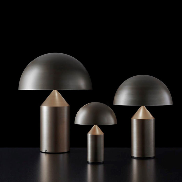 Atollo Metal Table Lamp - Oluce - Table + Task - Satin Bronze - Large - HORNE