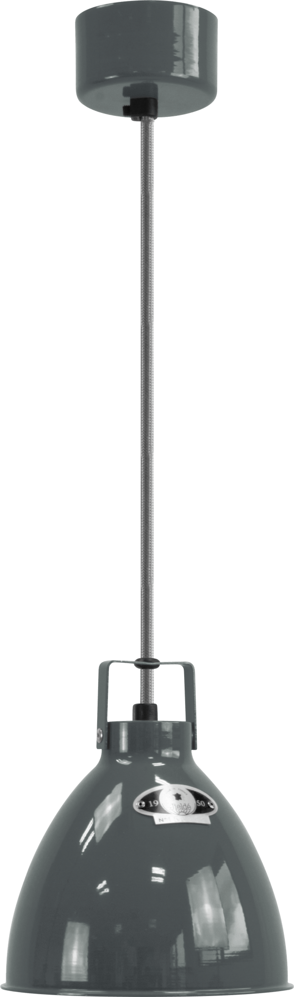 Augustin Pendant - A160 - Glossy Finish - Jielde - Pendants - Granite Grey - RAL7026 - Gold - HORNE