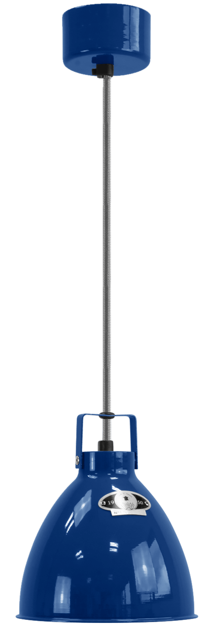 Augustin Pendant - A160 - Glossy Finish - Jielde - Pendants - Sapphire Blue - RAL5003 - Gold - HORNE
