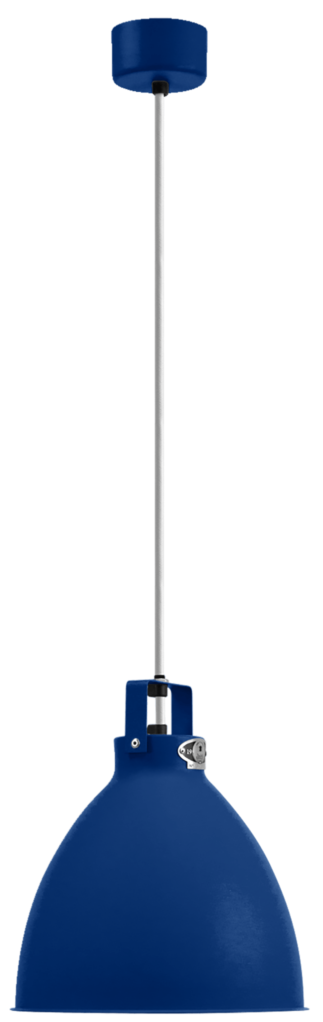 Augustin Pendant - A240 - Glossy Finish - Jielde - Pendants - Ocean Blue - RAL5020 - Gold - HORNE