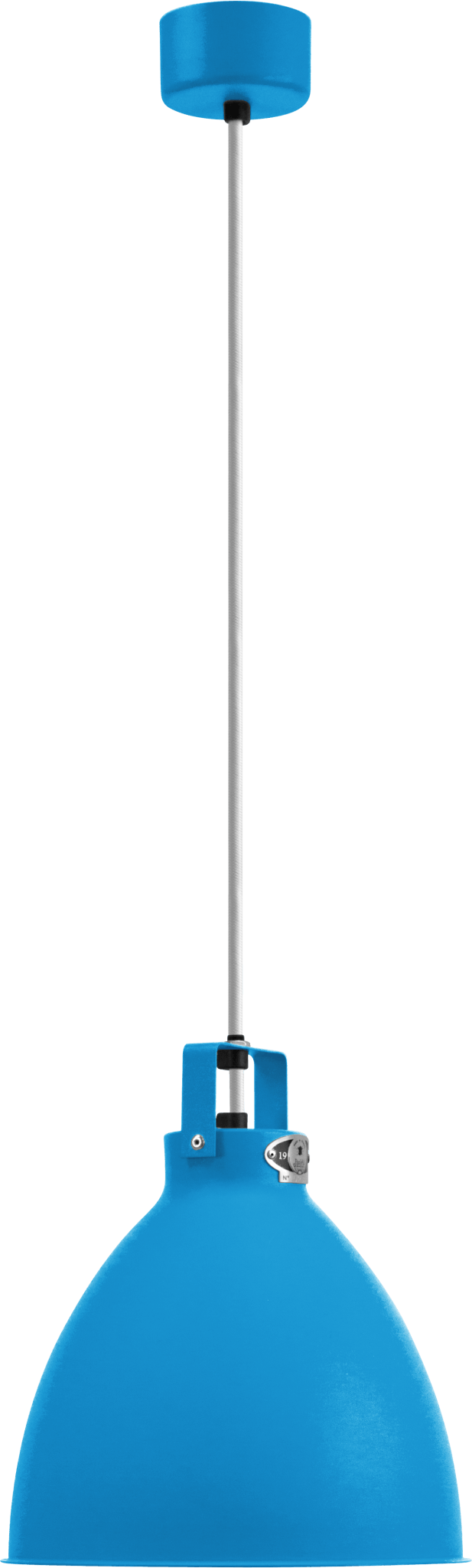 Augustin Pendant - A240 - Glossy Finish - Jielde - Pendants - Ocean Blue - RAL5020 - Gold - HORNE