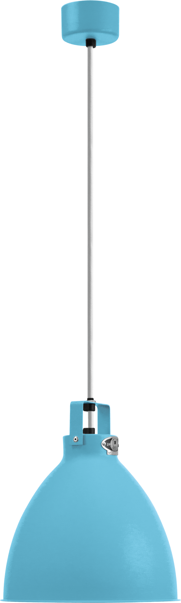 Augustin Pendant - A240 - Glossy Finish - Jielde - Pendants - Ocean Blue - RAL5020 - Gold - HORNE