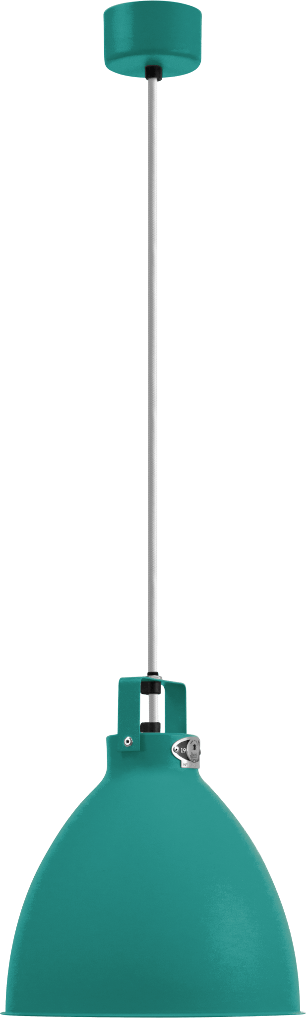 Augustin Pendant - A240 - Glossy Finish - Jielde - Pendants - Ocean Blue - RAL5020 - Gold - HORNE