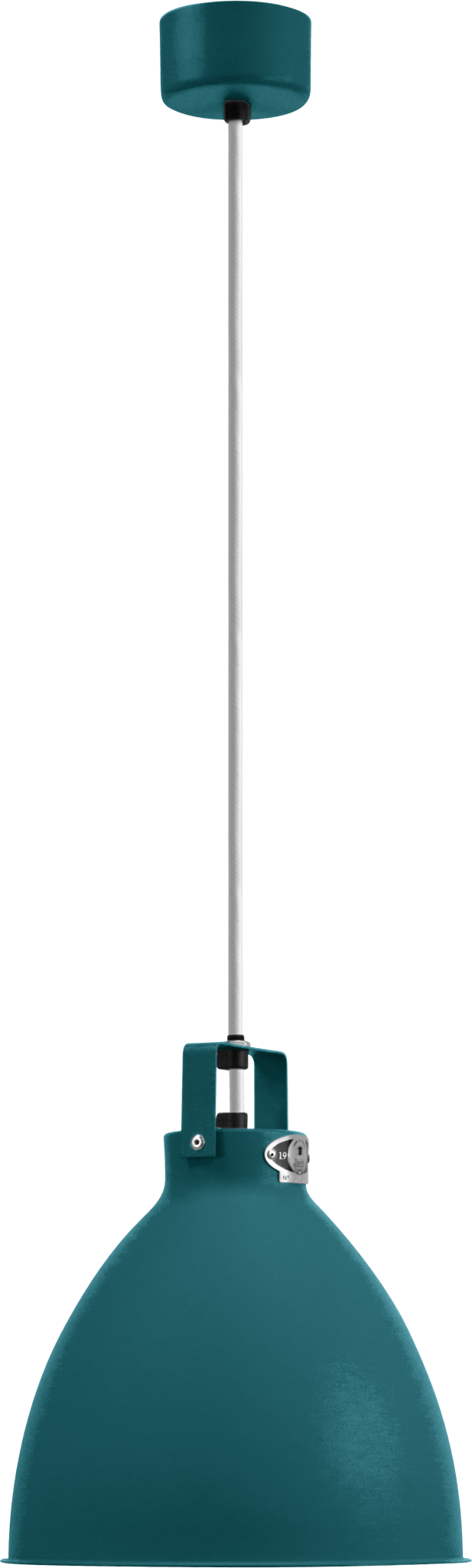 Augustin Pendant - A240 - Glossy Finish - Jielde - Pendants - Ocean Blue - RAL5020 - Gold - HORNE