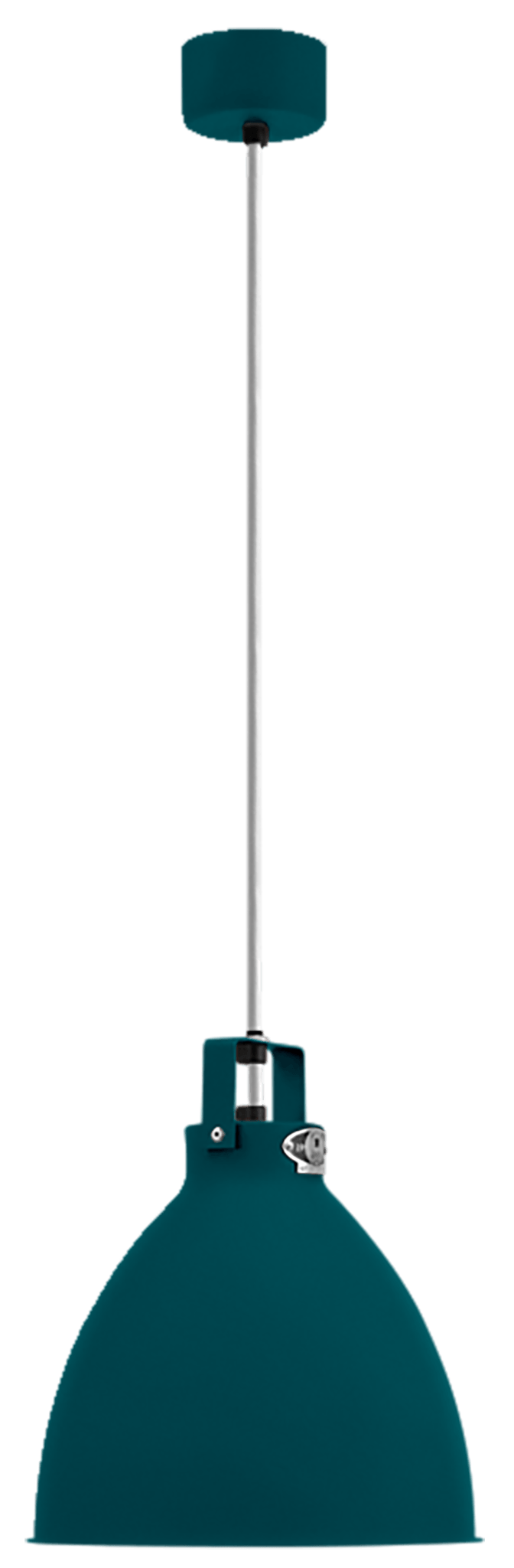 Augustin Pendant - A240 - Matte Finish - Jielde - Pendants - Ocean Blue - RAL5020 - Gold - HORNE