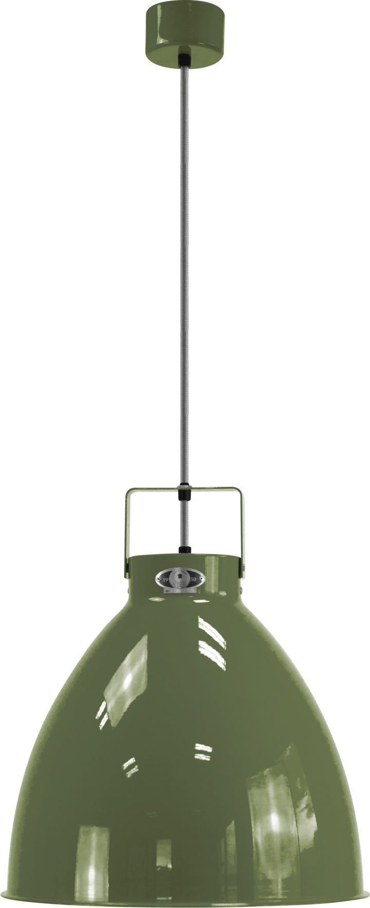 Augustin Pendant - A360 - Glossy Finish - Jielde - Pendants - Olive Green - RAL6003 - Gold - HORNE