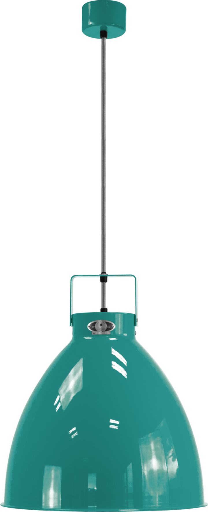 Augustin Pendant - A360 - Glossy Finish - Jielde - Pendants - Water Blue - RAL5021 - Gold - HORNE
