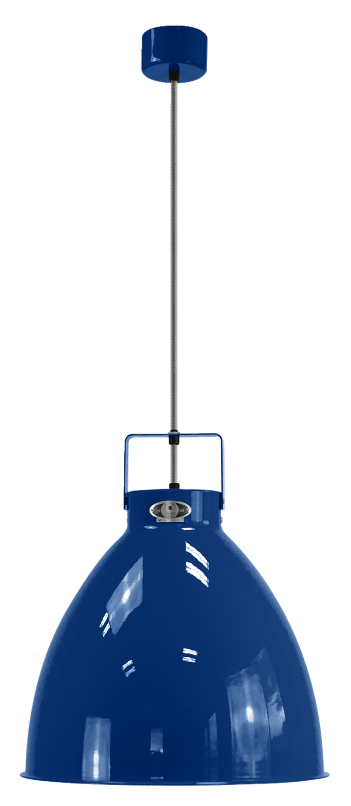 Augustin Pendant - A360 - Glossy Finish - Jielde - Pendants - Sapphire Blue - RAL5003 - Gold - HORNE
