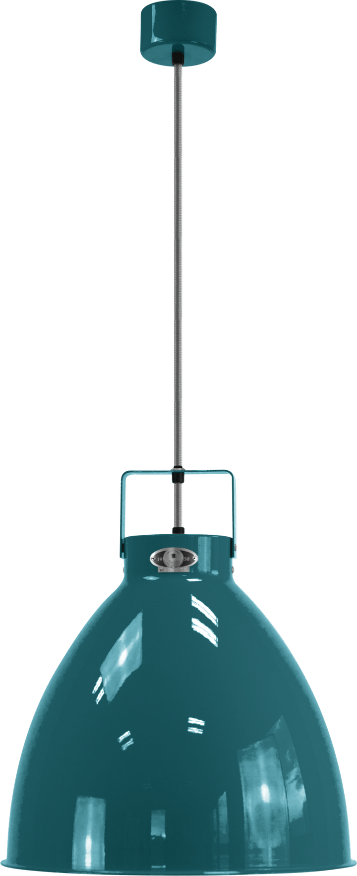 Augustin Pendant - A360 - Glossy Finish - Jielde - Pendants - Ocean Blue - RAL5020 - Gold - HORNE