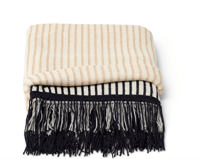 Aymara Plaid Throw - Form + Refine - Blankets + Throws + Pillows - Pattern Grey - HORNE