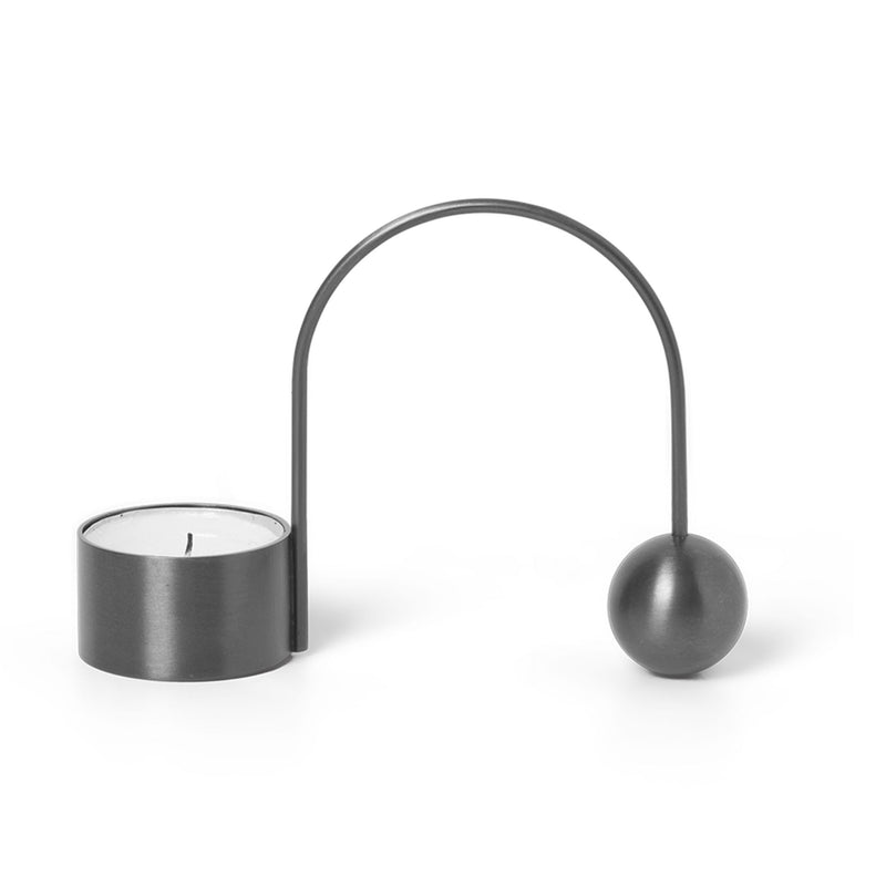 Balance Tealight Holder - Ferm Living - Candle Holders - Black Brass - HORNE