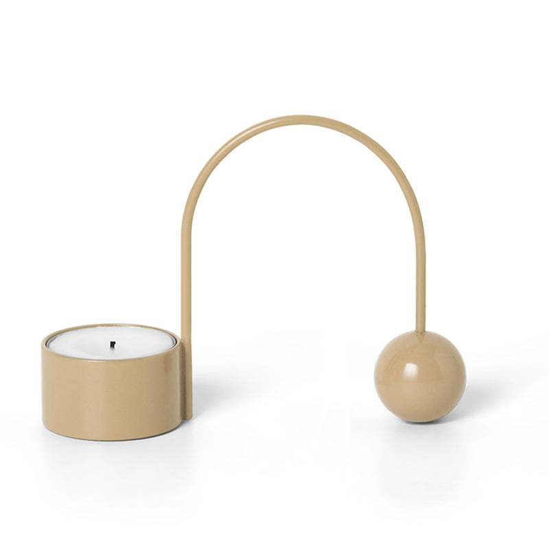 Balance Tealight Holder - Ferm Living - Candle Holders - Black Brass - HORNE