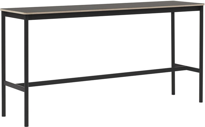 Base High Table 1 - Muuto - Table + Task - Black Linoleum Top & Black Base - HORNE