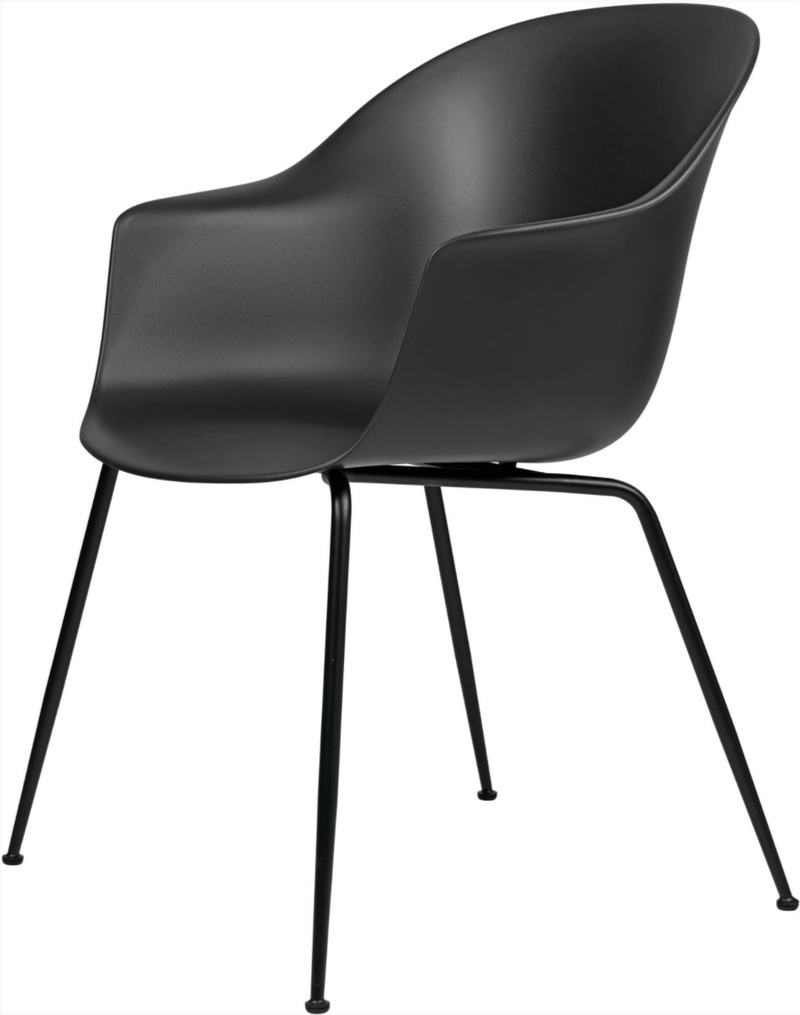 Bat Dining Armchair - Black Matte Base - Gubi - Chairs - Black - HORNE