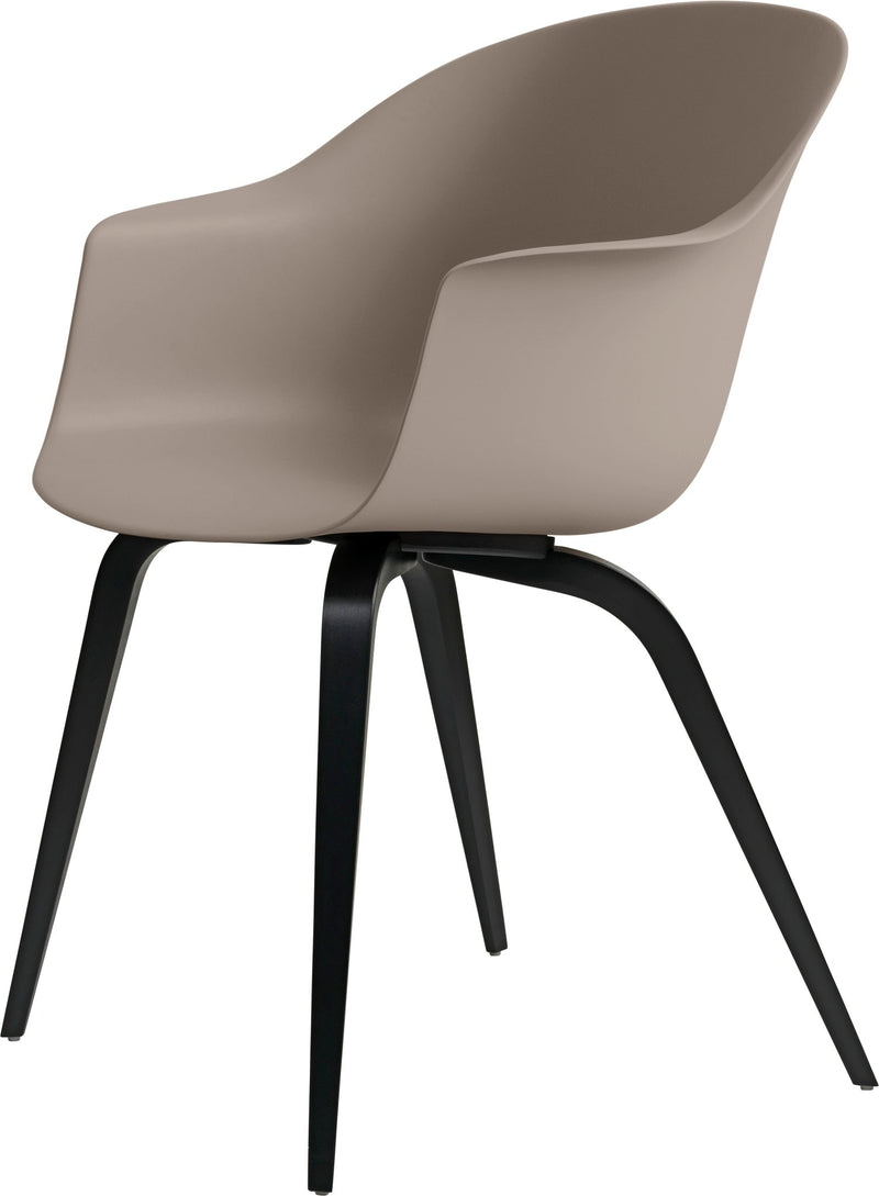 Bat Dining Armchair - Black Stained Beech Base - Gubi - Chairs - Black - HORNE