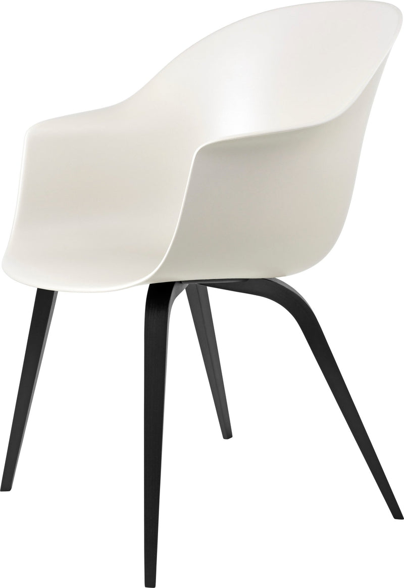 Bat Dining Armchair - Black Stained Beech Base - Gubi - Chairs - Black - HORNE