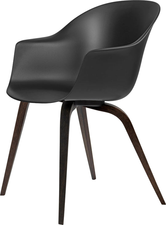 Bat Dining Armchair - Smoked Oak - Gubi - Chairs - Black - HORNE