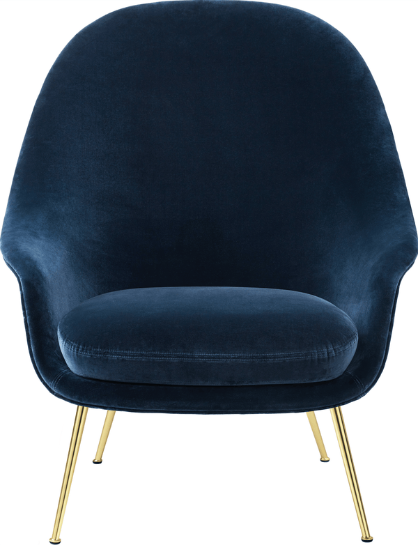 Bat Lounge Chair w/ High Back - Matte Brass - Gubi - Chairs - Canvas 2 - 0674 - HORNE