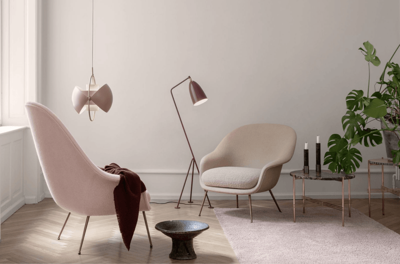 Bat Lounge Chair w/ Low Back - Brass - Gubi - Chairs - Gabriel Tempt - 60152 - HORNE