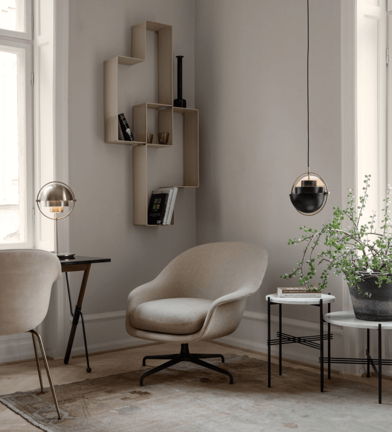 Bat Lounge Chair w/ Low Back - Brass - Gubi - Chairs - Gabriel Tempt - 60152 - HORNE