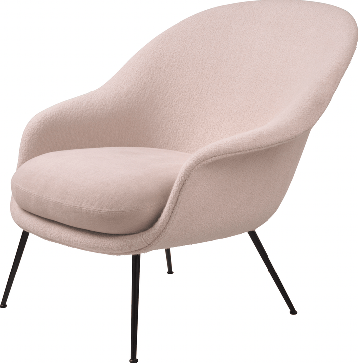 Bat Lounge Chair w/ Low Back - Matte Black - Gubi - Chairs - Gabriel Tempt - 60152 - HORNE