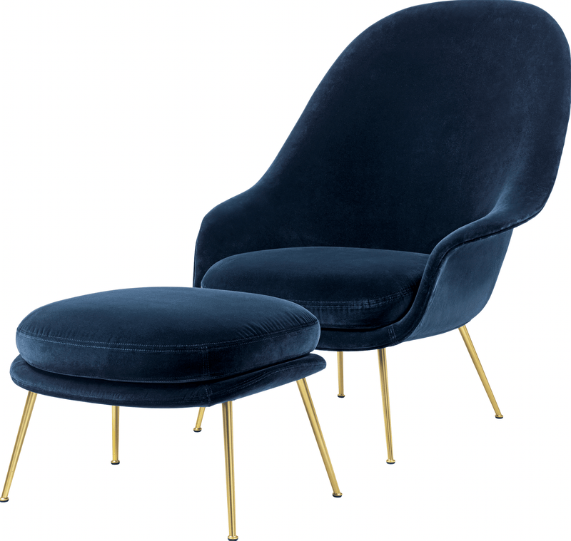 Bat Ottoman - Gubi - Stools + Benches + Ottomans - Brass - Gabriel Tempt - 60152 - HORNE