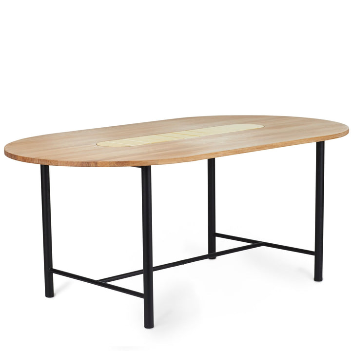 Be My Guest Dining Table - Warm Nordic - Tables - 71" - White Oak/ Yellow Ceramic - HORNE