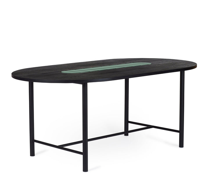 Be My Guest Dining Table - Warm Nordic - Tables - 71" - Black Oak/ Green Ceramic - HORNE