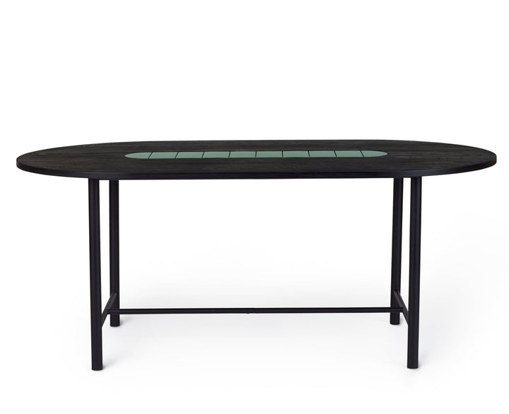 Be My Guest Dining Table - Warm Nordic - Tables - 71" - Black Oak/ Green Ceramic - HORNE