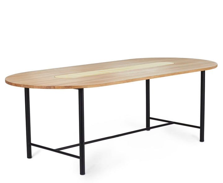 Be My Guest Dining Table - Warm Nordic - Tables - 87" - White Oak/ Yellow Ceramic - HORNE