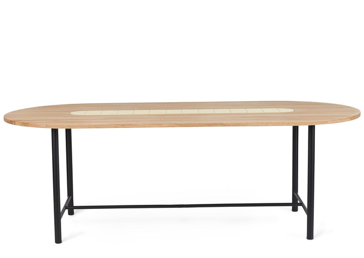 Be My Guest Dining Table - Warm Nordic - Tables - 87" - White Oak/ Yellow Ceramic - HORNE