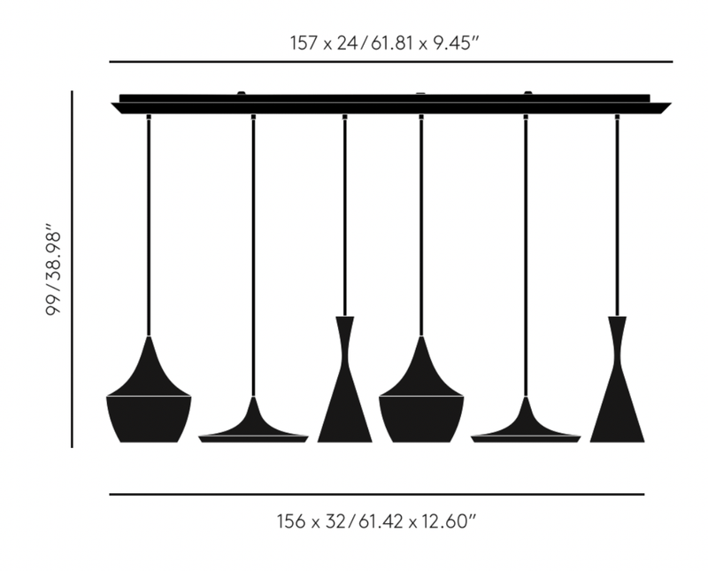 Beat Range Linear LED Pendant System - Tom Dixon - Pendants - HORNE