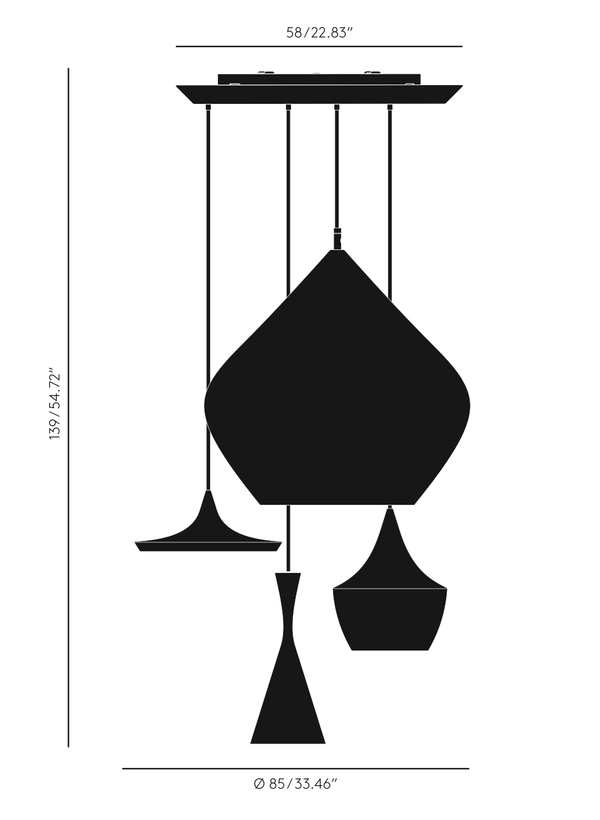 Beat Range Round LED Pendant System - Tom Dixon - Pendants - HORNE