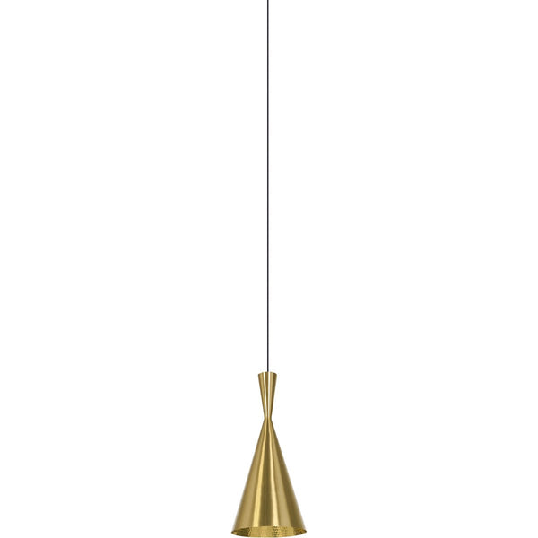 Beat Tall Pendant - Brass