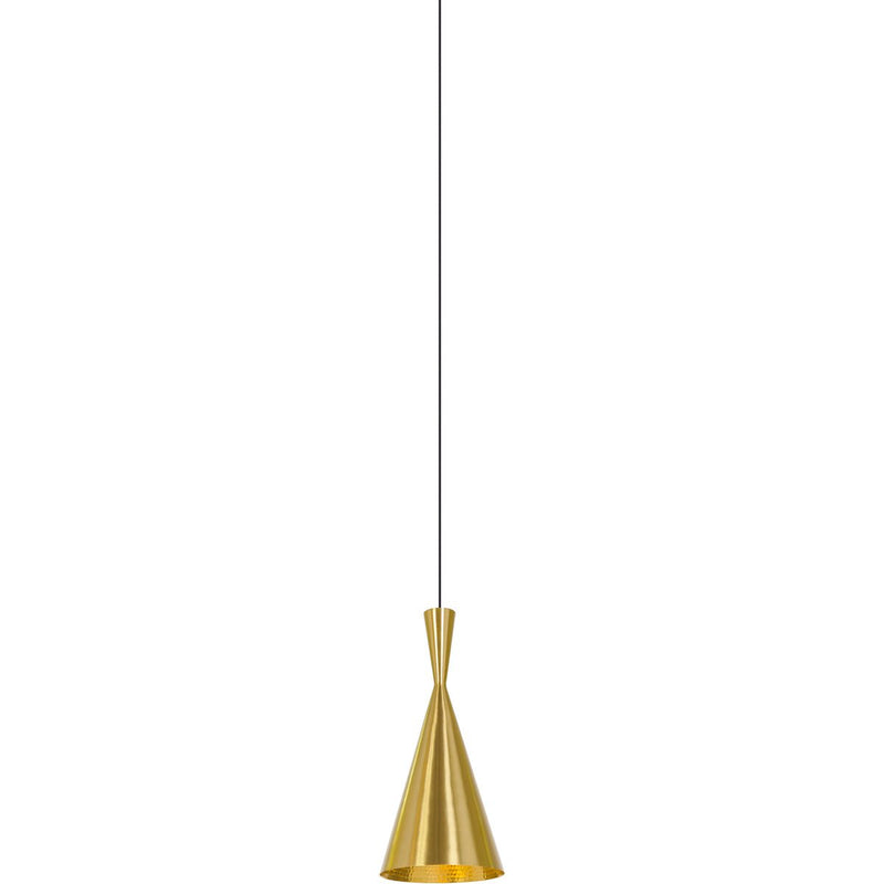 Beat Tall Pendant - Brass