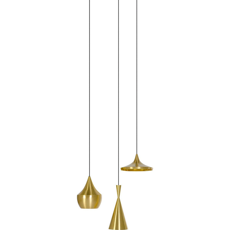 Beat Tall Pendant - Brass