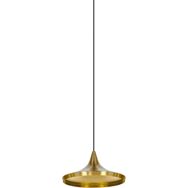 Beat Wide Pendant - Brass