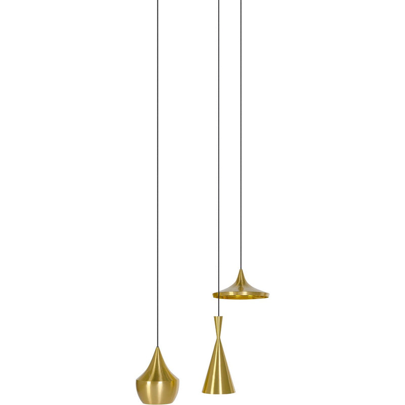 Beat Wide Pendant - Brass