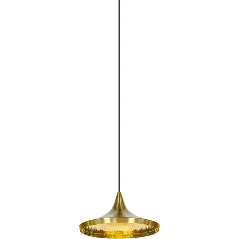 Beat Wide Pendant - Brass