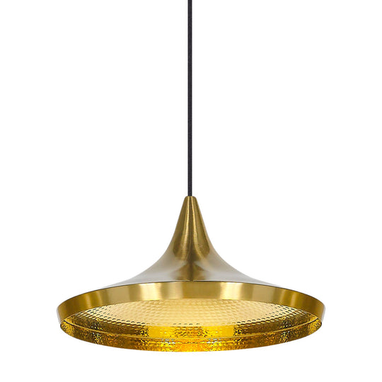 Beat Wide Pendant - Brass