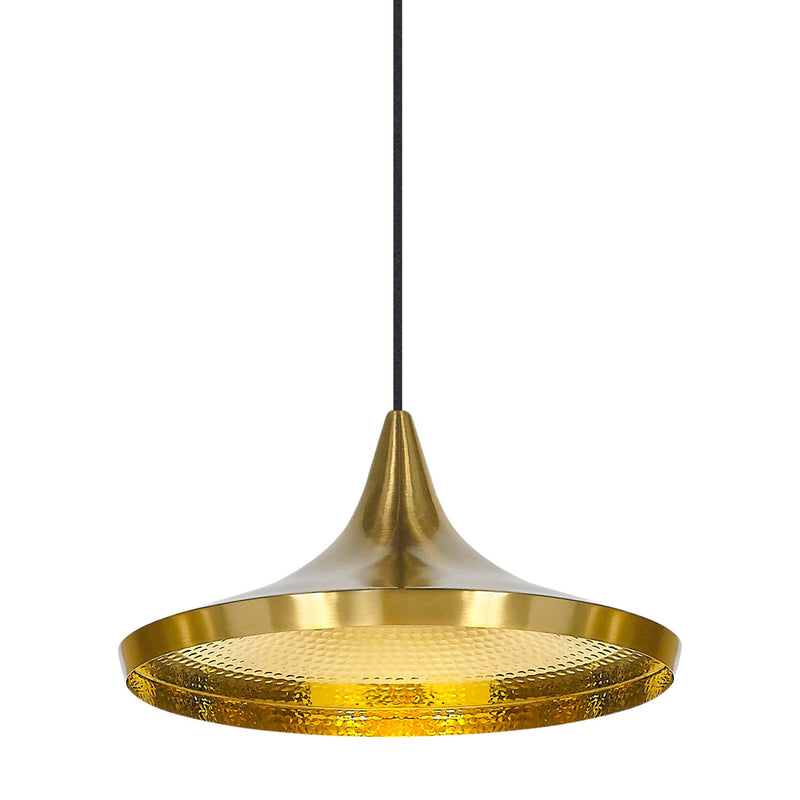 Beat Wide Pendant - Brass