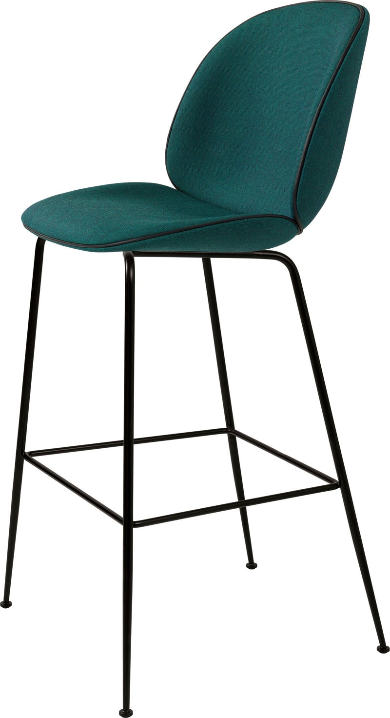 Beetle Bar Chair - Fully Upholstered - Gubi - Stools + Benches + Ottomans - Black Chrome - Canvas 2 - 0674 - HORNE