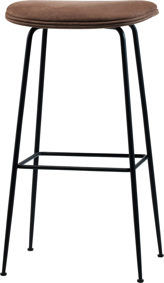 Beetle Bar Stool - Fully Upholstered - Gubi - Stools + Benches + Ottomans - Black Chrome - Canvas 2 - 0674 - HORNE
